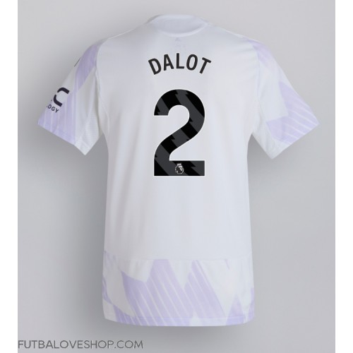 Dres Manchester United Diogo Dalot #2 Preč 2025-26 Krátky Rukáv